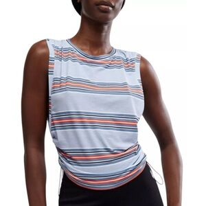 NWT FP Movement Free People Striped Muscle Tank Top XL Casual Sporty Athleisure